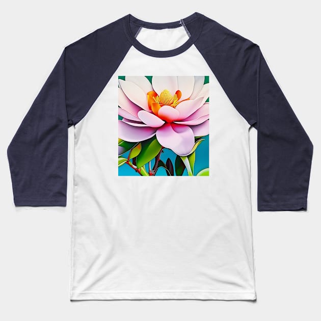 Rainbow Magnolia 2 Baseball T-Shirt by RoxanneG